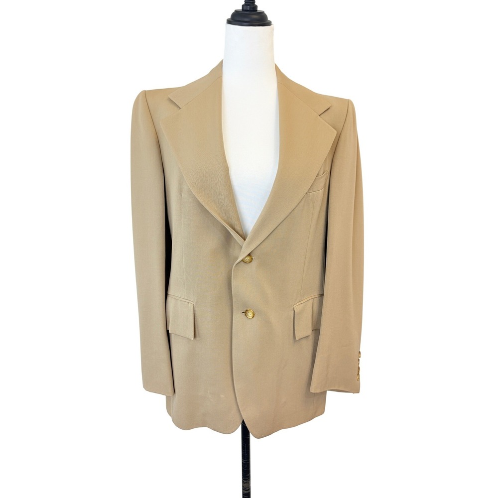 Vintage Yves Saint Laurent YSL Tan Sport Coat Blazer Jacket Macys Men California